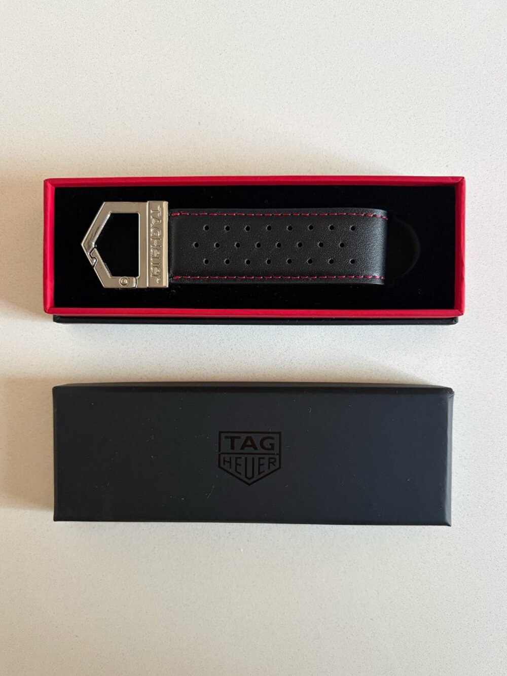 TAG Heuer Swiss Luxury Watch Brand Racing Leather Keychain